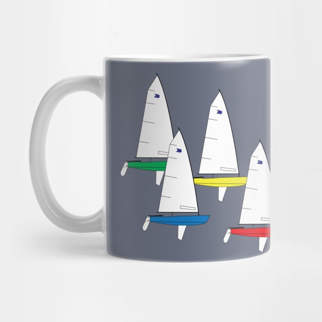 OK Dinghy Sailboats Racing by CHBB